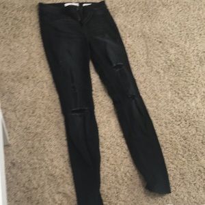 Hollister high rise super skinny ripped jeans
